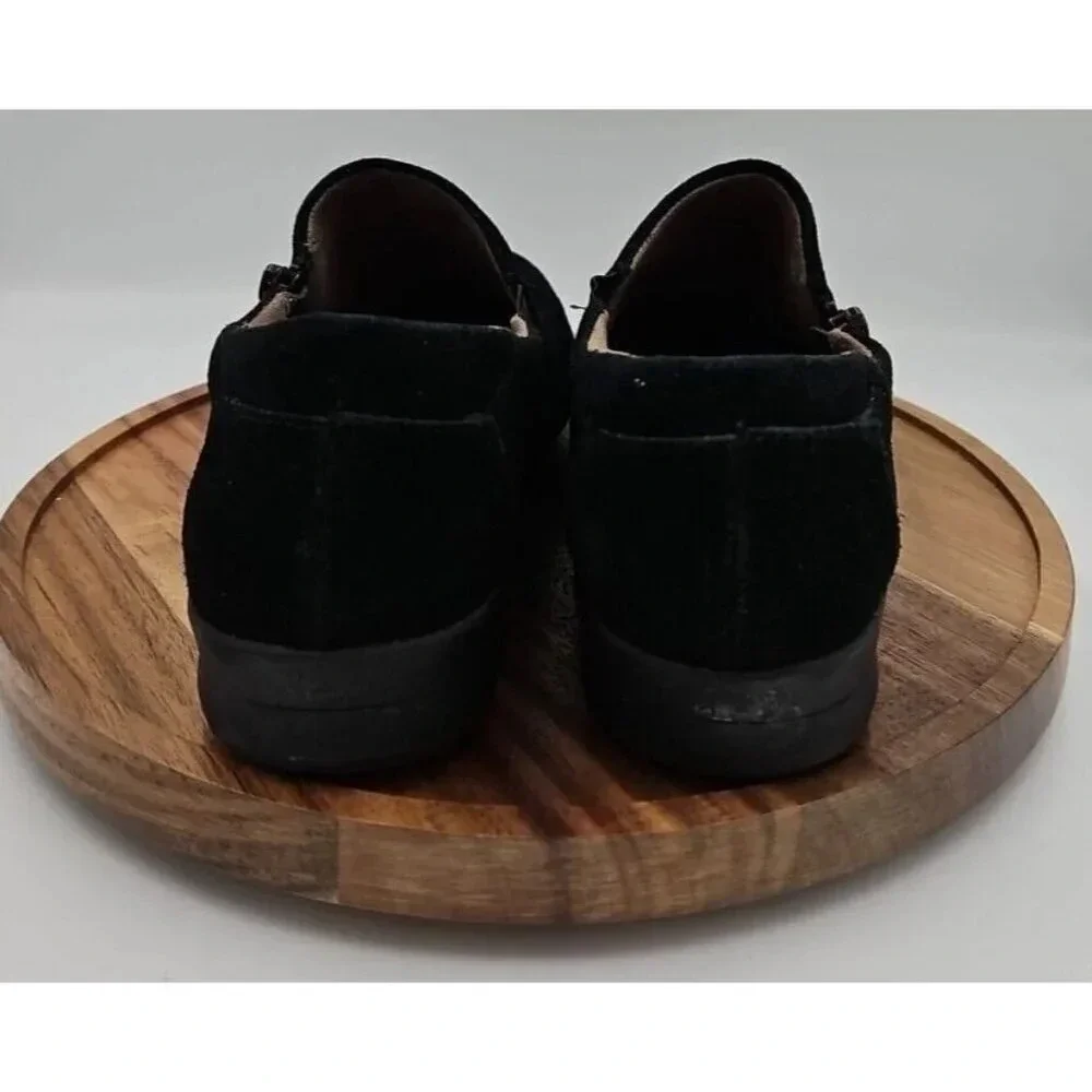 Naturalizer Natural Soul Shoes Womens 9.5 M Black Suede Slip On Zip - Picture 4 of 7